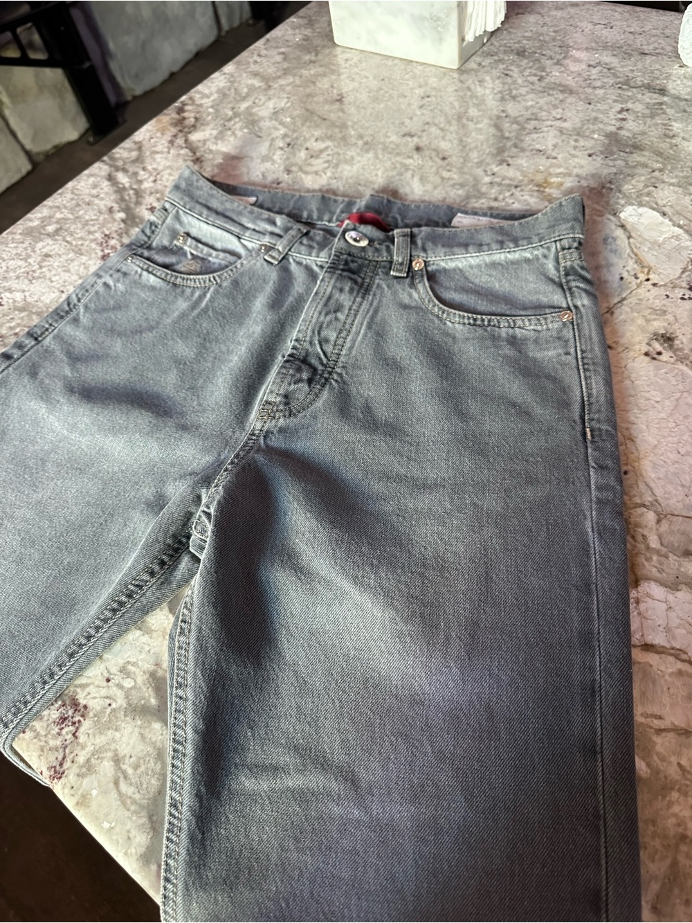 Brunello Cucinelli Straight Grey Men's Jeans
